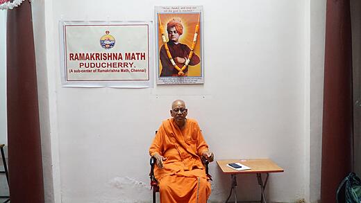 Swamiji in the Math Office