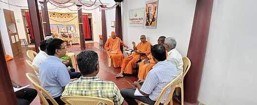 Meeting with devotees